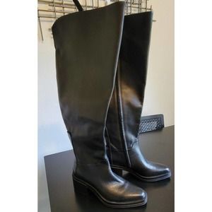 Franco Sarto Black Knee High Boots - Wide Calf
